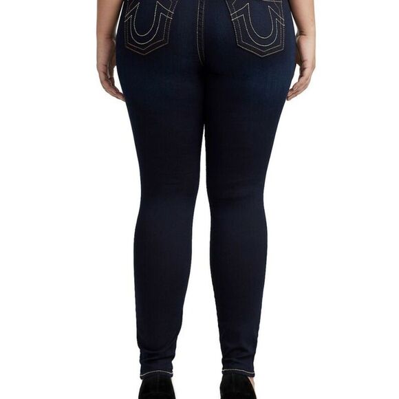 True Religion Jeans Curvy Skinny Fit Stretch Lonestar Women's 25 $199 Dark Wash - Picture 4 of 5
